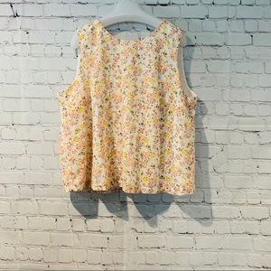 LOFT Eyelet Floral Top
